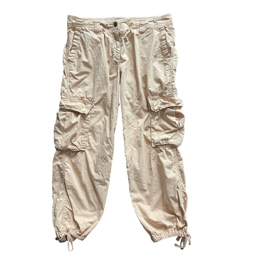 Vtg Tommy Hilfiger Y2K Beige Cargo Capris Women’s Size 8 Utility Safari Pants